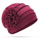 Women Flower Cotton Warm Beanies Cap Elegant Muslim Casual Hat