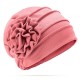 Women Flower Cotton Warm Beanies Cap Elegant Muslim Casual Hat