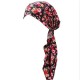 Women Flower Printing Muslim Cotton Turban Cap Elastic Casual Breathable Beanies