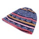 Women Flowers Printing Cotton Beanies Cap Casual Warm Bonnet Hat Double Use Collar Scarf