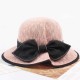 Women Foldable Big Bow Bucket Cap Outdoor Sunshade Visor Beach Hat