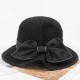 Women Foldable Big Bow Bucket Cap Outdoor Sunshade Visor Beach Hat