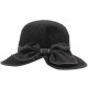 Women Foldable Big Bow Bucket Cap Outdoor Sunshade Visor Beach Hat