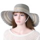 Women Foldable Bow Sunscreen Bucket Straw Hat Outdoor Casual Travel With String Beach Sea Floppy Hat