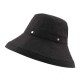 Women Foldable Cotton And Linen Bucket Hat Double Buckle Monochrome Beach Curling Sun Hat