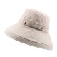 Women Foldable Cotton And Linen Bucket Hat Double Buckle Monochrome Beach Curling Sun Hat