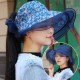 Women Foldable Double-sided Wear Summer Sun Empty Top Hat Outdoor Driving Travel Ponytail Cap