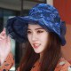 Women Foldable Double-sided Wear Summer Sun Empty Top Hat Outdoor Driving Travel Ponytail Cap