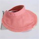 Women Foldable Solid Empty Top Beach Straw Hat Causal Wide Brim Sunscreen Sunshade Cap