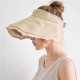 Women Foldable Solid Empty Top Beach Straw Hat Causal Wide Brim Sunscreen Sunshade Cap