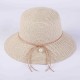 Women Foldable Straw Beach Cap Summer Vacation Sunscreen Bucket Cap