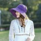 Women Foldable Sun Protective Beach Hat Summer Outdoor Gardening Anti-UV Wide Brim Visor Cap