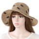 Women Foldable Sunscreen Bucket Straw Hat Outdoor Casual Travel Beach Sea Floppy Hat