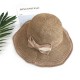 Women Foldable Sunshade Beach Hat Outdoor Breathable Bowknot Bucket Cap