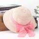 Women Folding Protable Round Top Hats Summer Wide Brim Sunscreen Beach Hats