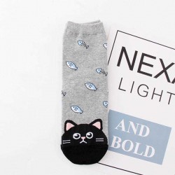 Women Girl Cartoon Cute Cotton Ankle Socks High Elastic Adjustable Summer Socks