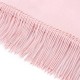 Women Girl Cashmere Imitation Scarves Pure Color Long Tassel Fringed Shawls Pashmina