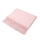 Women Girl Cashmere Imitation Scarves Pure Color Long Tassel Fringed Shawls Pashmina