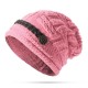 Women Girl Crochet Strap Knitting Caps Button Decorative Baggy Beanie Hat