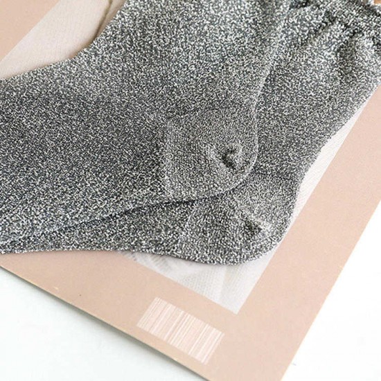 Women Girl Harajuku Crystal Silk Ultra Thin Socks Summer Breathable Middle Tube Socks