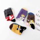 Women Girl Harajuku Style Character Print Cotton Socks Art Abstract Funny Ankle Socks