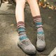 Women Girl Patchwork Harajuku Style Long Tube Socks Casual Cotton Warm Elastic Stockings