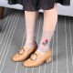 Women Girl Rose Flower Embroidery Mesh Socks Ultra Thin Transparent High Push Socks