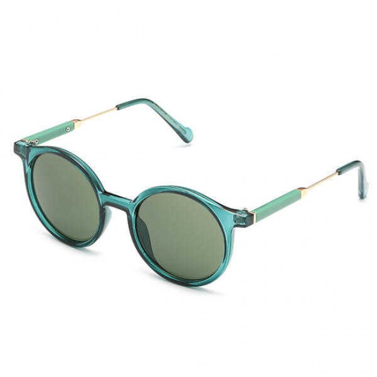 Women Girl Round Full Frame Sun Glassess PC Lens Uv Protection Transparent Vintage Glasses