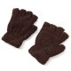 Women Girl Soft Coral Fleece Gloves Fingerless Pure Color Short Mittens Women Girl Soft Coral Fleece Gloves Fingerless Pure Color Short Mittens