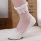 Women Girl Summer Ultra Thin Socks Transparent Breathable Crystal Lace Ankle Socks