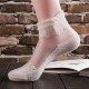 Women Girl Summer Ultra Thin Socks Transparent Breathable Crystal Lace Ankle Socks