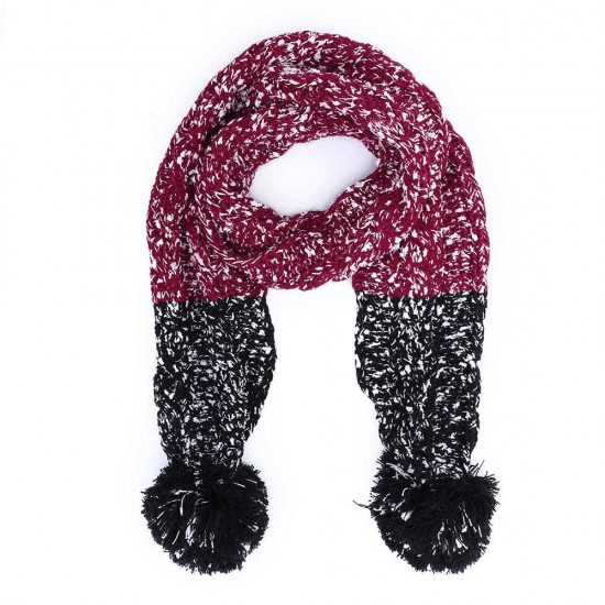 Women Girls Christmas Knit Snow Hat Gloves Scarf Winter Warm Trend Three-Piece Set