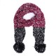 Women Girls Christmas Knit Snow Hat Gloves Scarf Winter Warm Trend Three-Piece Set