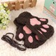 Women Girls Fluffy Plush Bear Cat Paw Fingerless Gloves  Paw Glove Winter Warm Mittens