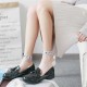 Women Girls Lace Crystal Glass Silk Ultra Thin Socks Transparent Harajuku Style Socks Ankle Socks