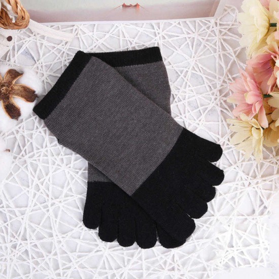 Women Girls Simple Style Five-Toe Socks 5-Pair Set Short Tube Ankle Socks