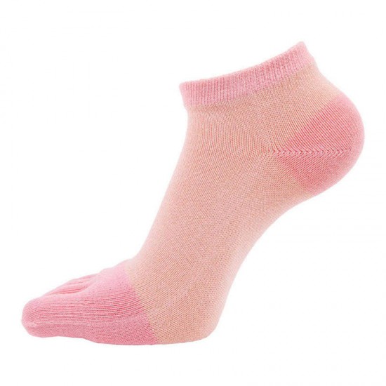 Women Girls Simple Style Five-Toe Socks 5-Pair Set Short Tube Ankle Socks