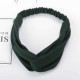 Women Girls Simple Style Knit Stripes Solid Color Headband Sports Yoga Casual Twisted Hair Band