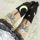 Women Girls Stars Moon Panty-Hose Tattoo Printing Anti-Hook False High Tube Pantyhose