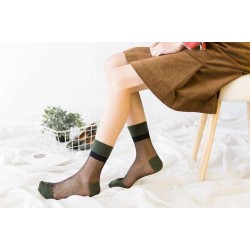 Women Girls Summer Sexy Glass Silk Breathable Socks Thin Transparent Ankle Socks