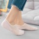 Women Girls Summer Thin Hollow Breathable Boat Socks Soft Cotton Antiskid Invisible Socks