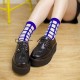 Women Girls Summer Transparent Hipster Socks Plaid Grid Crystal Silk Lace Mesh Ankle Socks