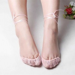 Women Girls Ultra Thin Mesh Lace Sexy Boat Socks Breathable Invisible Non-slip Elastic Nylon Socks