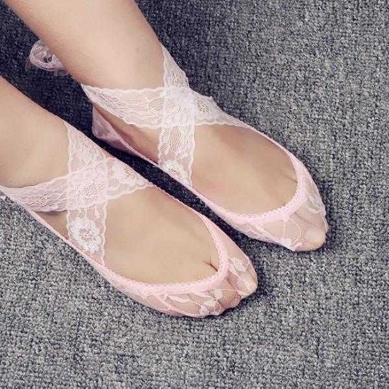 Women Girls Vintage Ballet Style Boat Socks Summer Invisible Ultra Thin Low Short Socks