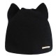 Women Girls Winter Cat Ears Knit Cap Earmuffs Warm Beanie Hat Skullcap