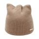 Women Girls Winter Cat Ears Knit Cap Earmuffs Warm Beanie Hat Skullcap