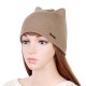 Women Girls Winter Cat Ears Knit Cap Earmuffs Warm Beanie Hat Skullcap