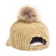 Women Girls Winter Corduroy Thick Strip Pompom Outdoor Sports Baseball Peaked Cap Women Girls Winter Corduroy Thick Strip Pompom Outdoor Sports Baseball Peaked Cap