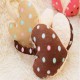 Women Girls Winter Cute Dot Print Hearts Shape Fur Warm Earmuffs