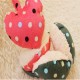 Women Girls Winter Cute Dot Print Hearts Shape Fur Warm Earmuffs